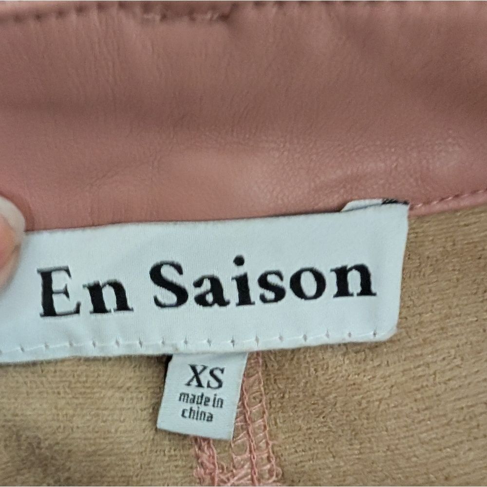 NWOT En Saison Lana Vegan Leather Pants in Pink Size XS Faux Light Anthropologie - Picture 8 of 8